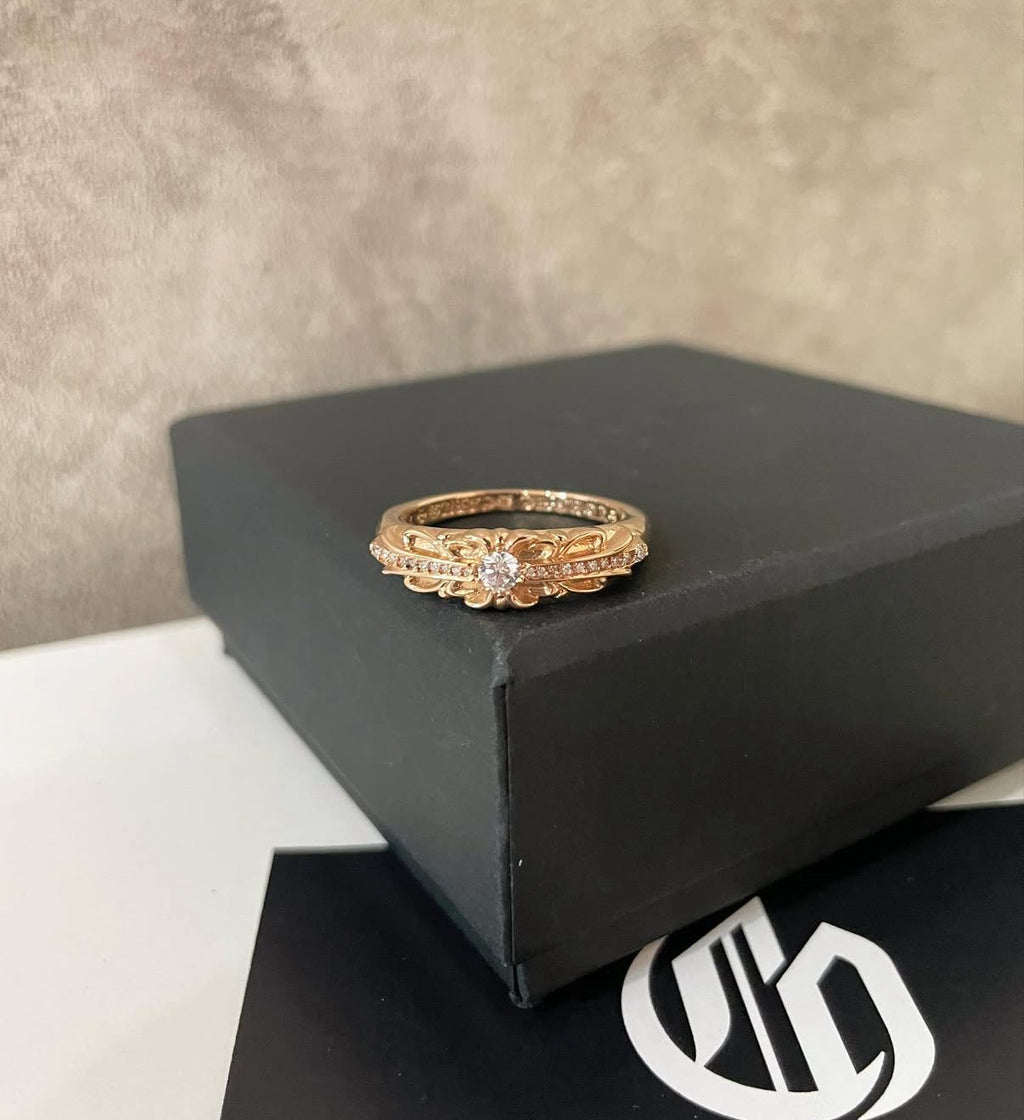 Gold Chrome Hearts Ring