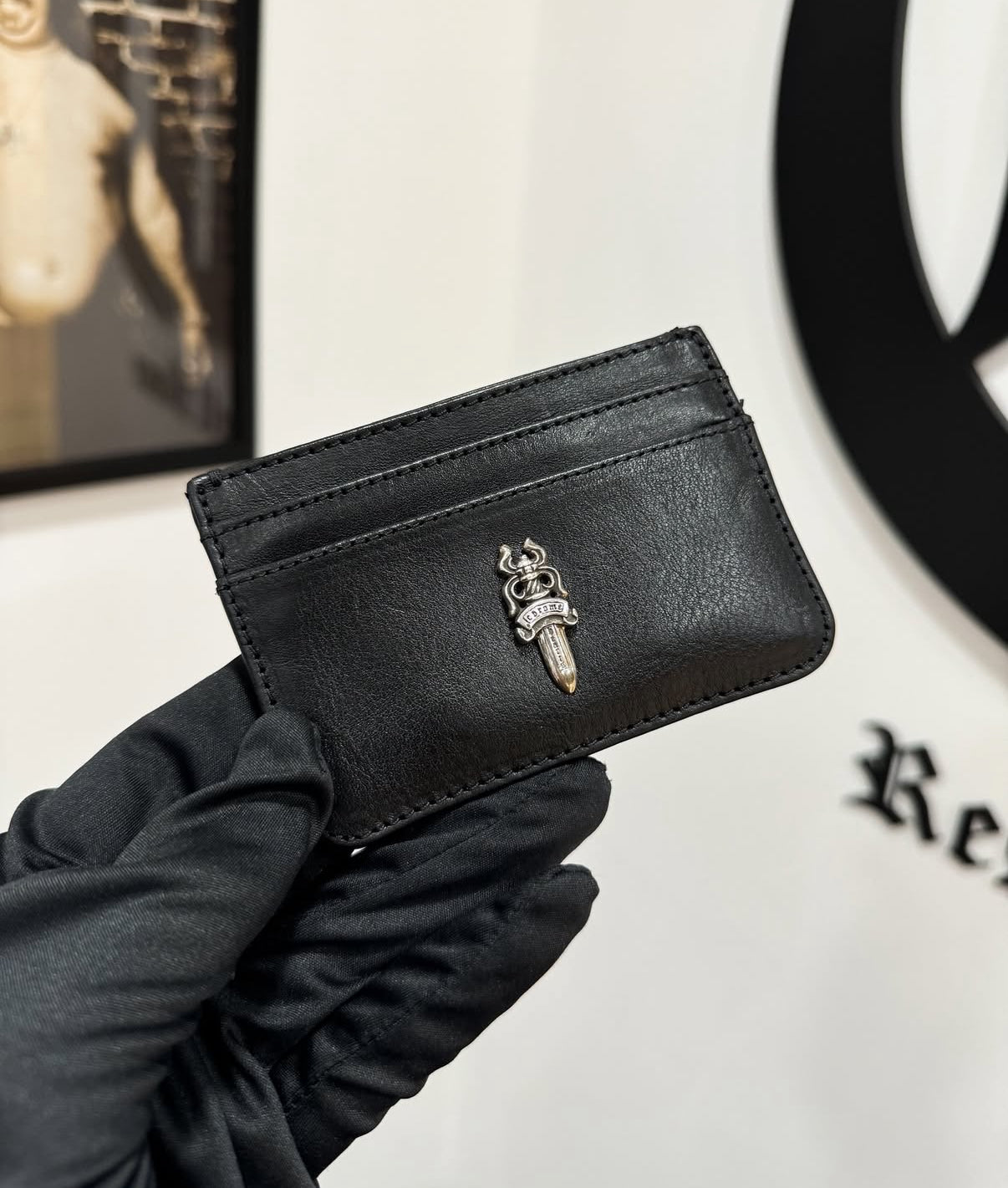 Black Chrome hearts wallet