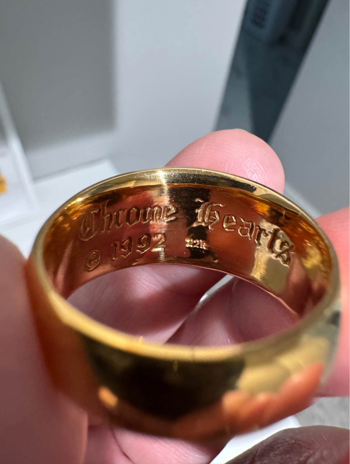 Gold and Diamond Floral Cross Ring