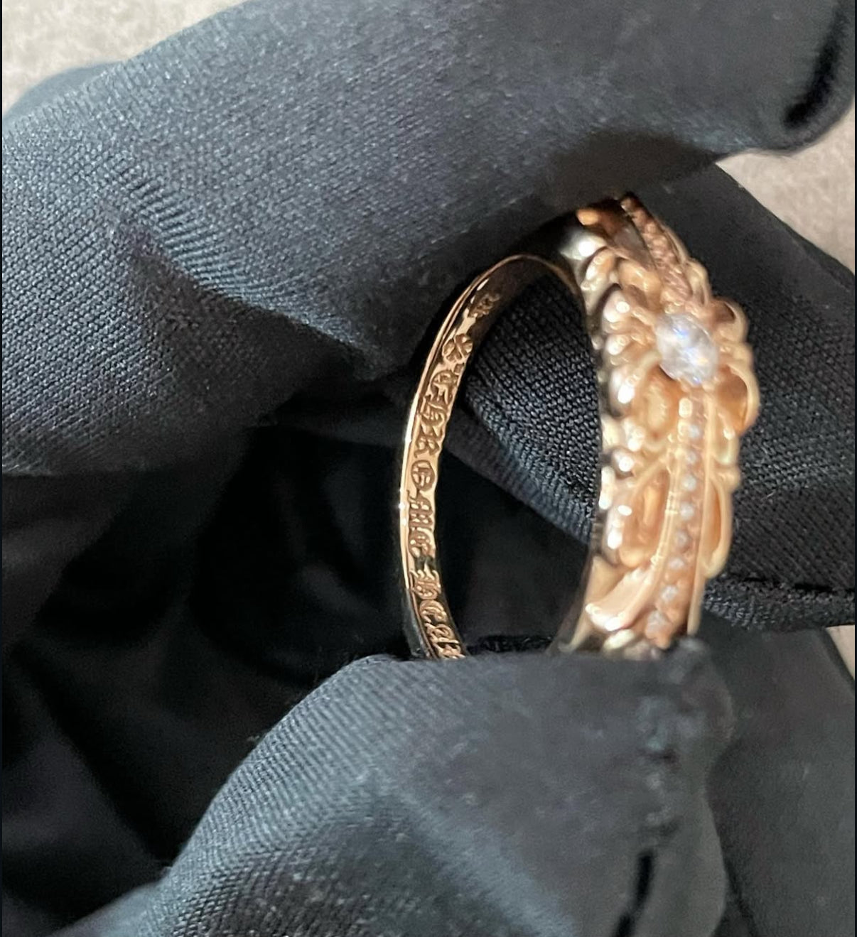 Gold Chrome Hearts Ring