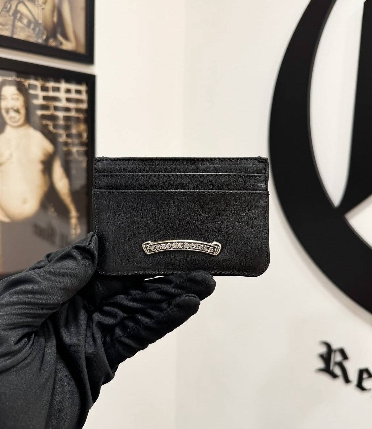 Black Chrome hearts wallet